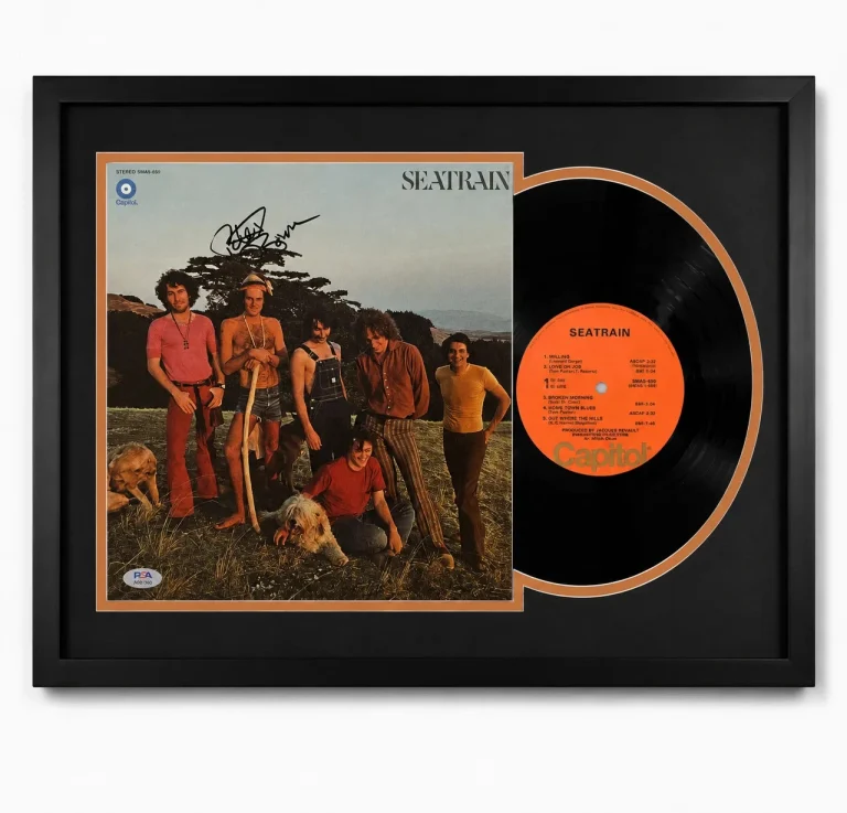 Peter Rowan of Seatrain Signed Seatrain Framed Vinyl Album PSA