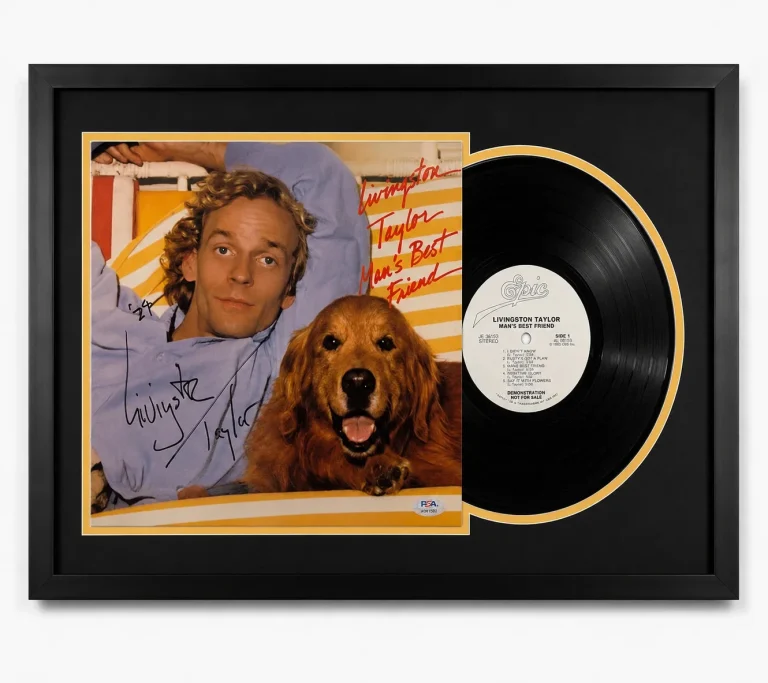 Livingston Taylor Signed Man's Best Friend Framed Vinyl Album PSA