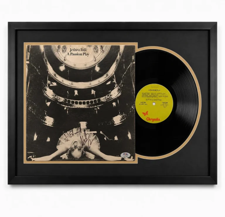 Martin Barre Signed A Passion Play by Jethro Tull Framed Vinyl Album PSA