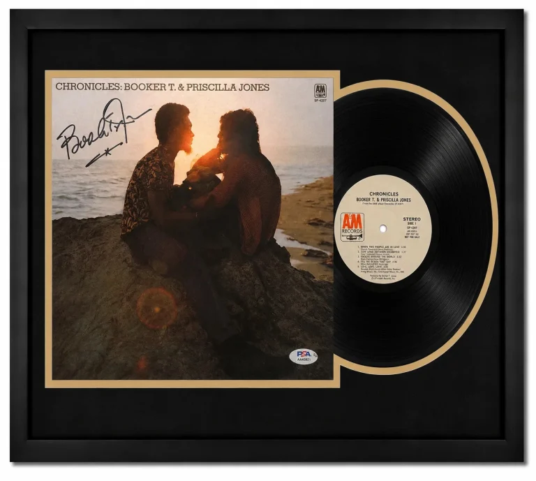 Booker T. Jones Signed Chronicles Custom Framed Vinyl Album PSA