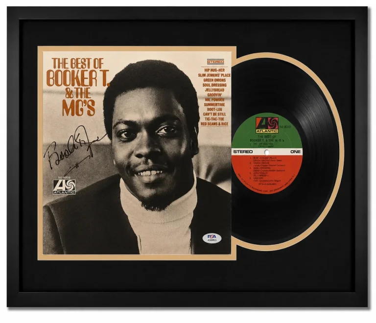 Booker T. Jones Signed The Best of Booker T. & M.G.'s Custom Framed Vinyl PSA