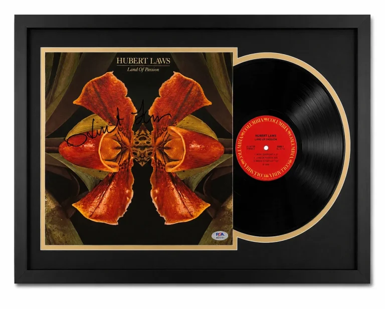 Hubert Laws Signed Land of Passion Custom Framed Vinyl Album PSA