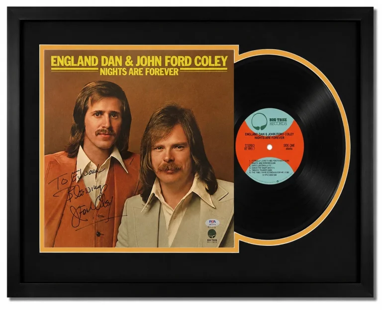 John Ford Coley Signed Nights Are Forever Framed Vinyl Album PSA