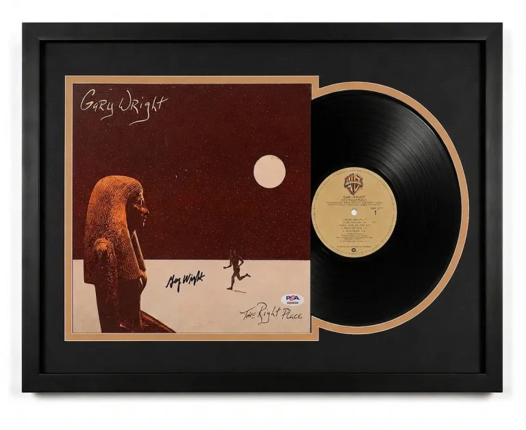 Gary Wright Signed The Right Place Custom Framed Vinyl PSA Album Auth