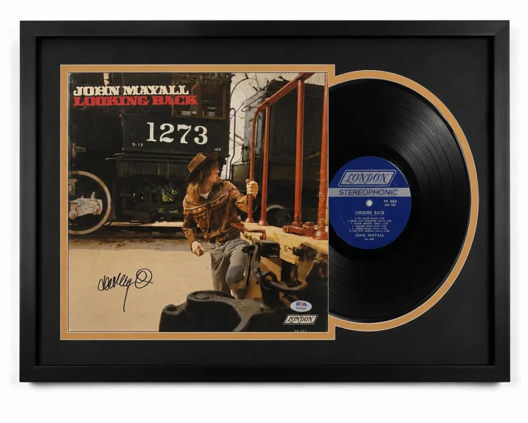 John Mayall Signed Looking Back Custom Framed Vinyl PSA Album Auth