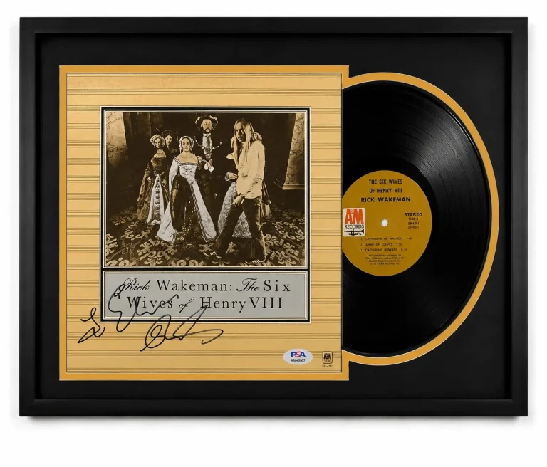 Rick Wakeman Signed The Six Wives of Henry VIII Framed Vinyl PSA Album
