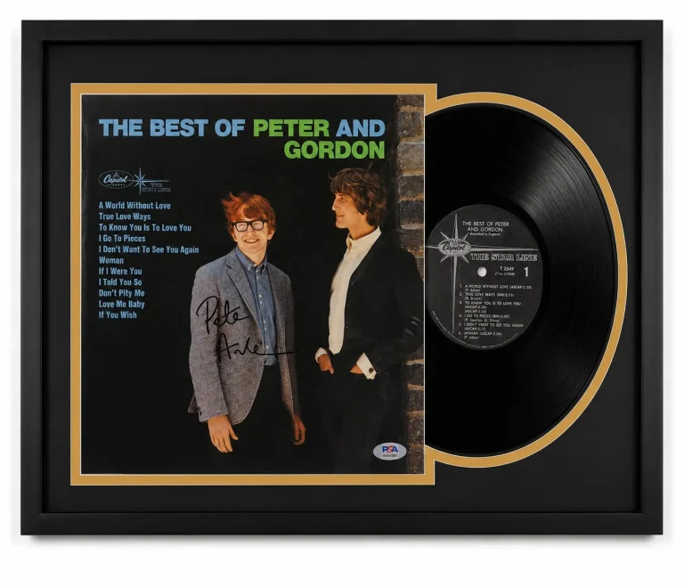 Peter Asher Signed The Best of Peter and Gordon Framed Vinyl PSA Album