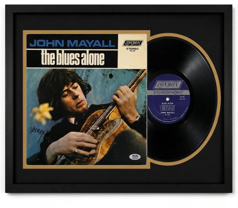 John Mayall Signed The Blues Alone Framed Vinyl PSA Album Auth