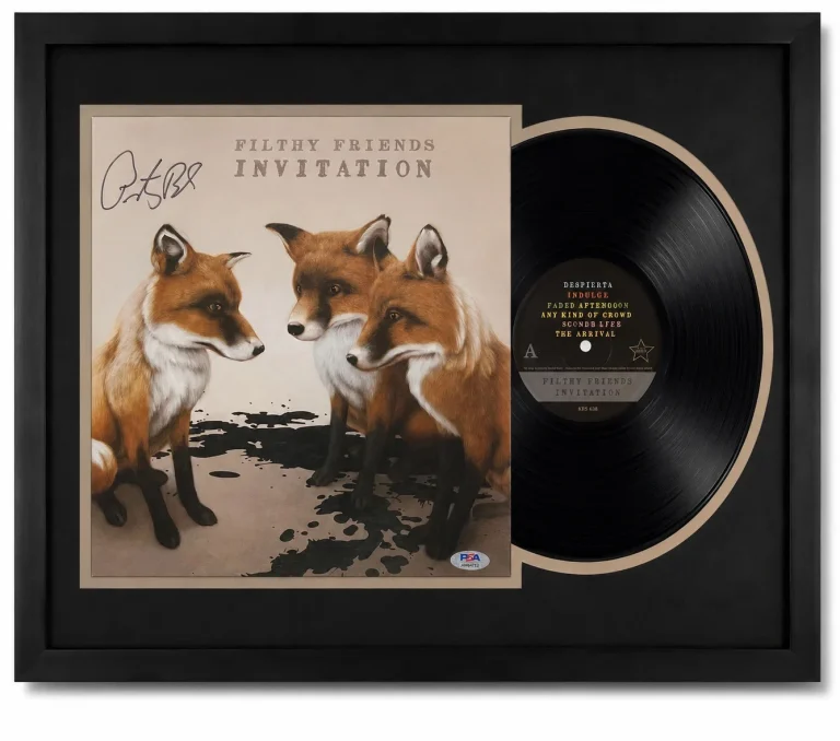 Peter Buck Signed Invitation Framed Vinyl PSA Album Auth