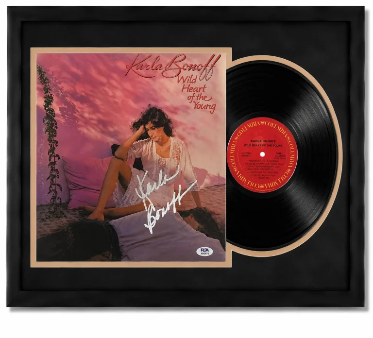 Karla Bonoff  Signed Wild Heart of the Young Framed Vinyl PSA Album