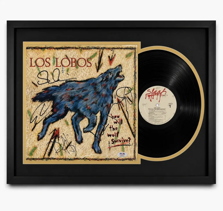 Los Lobos Signed How Will the Wolf Survive Framed Vinyl PSA