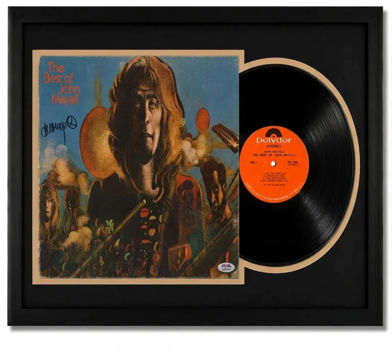 John Mayall Signed The Best of John Mayall Framed Vinyl PSA Album Auth