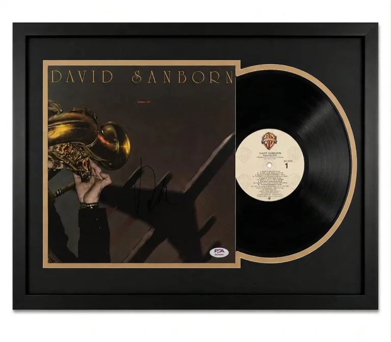 David Sanborn Signed Taking Off Framed Vinyl PSA Album Auth