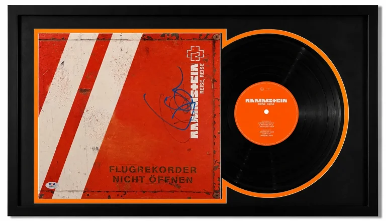 Till Lindemann Signed Reise Reise Framed Vinyl Album PSA