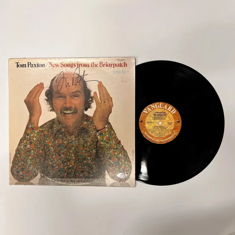 Tom Paxton Signed New Songs from the Briarpatch Vinyl PSA Album Auth