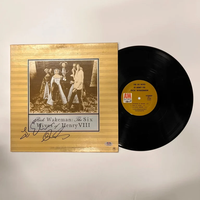 Rick Wakeman Signed Six Wives of Henry VIII Vinyl PSA Album Auth