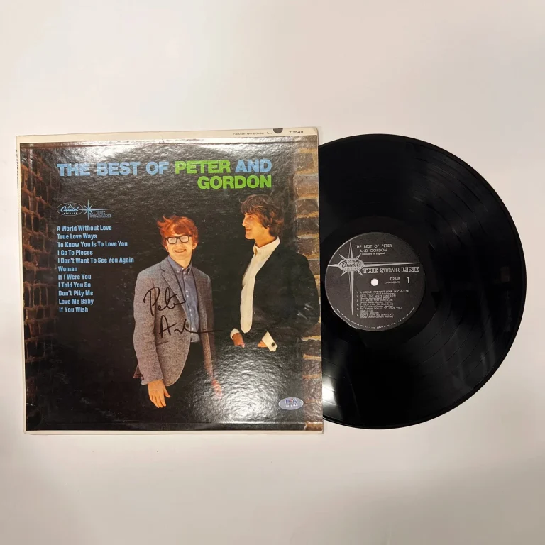 Peter Asher Signed The Best of Peter and Gordon Vinyl PSA Album Auth