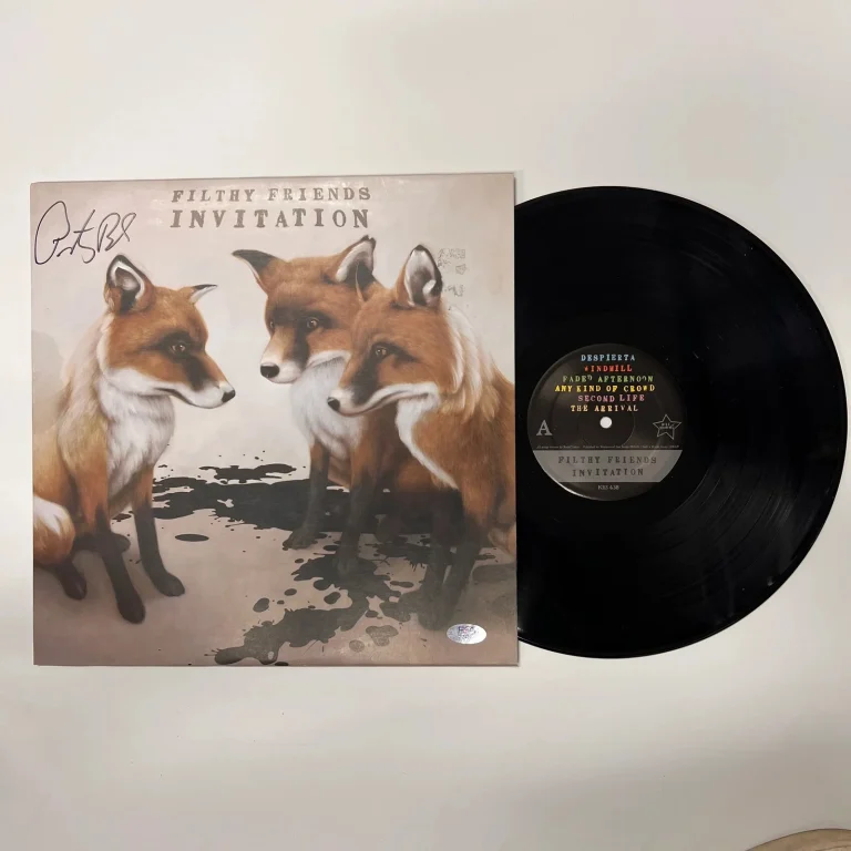 Peter Buck Signed Invitation Vinyl PSA Album Auth