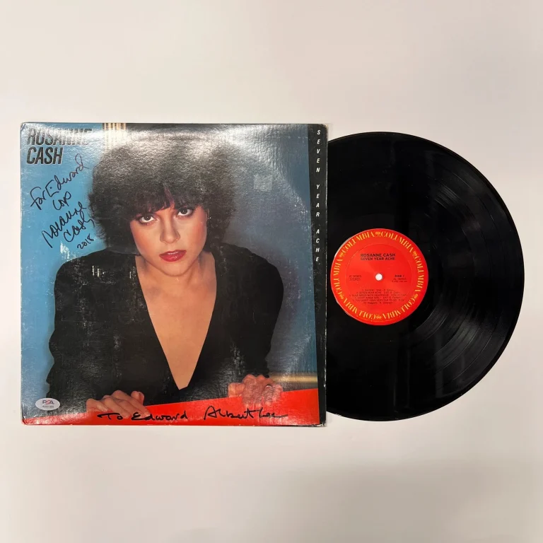 Rosanne Cash Signed Seven Year Ache Vinyl Album PSA