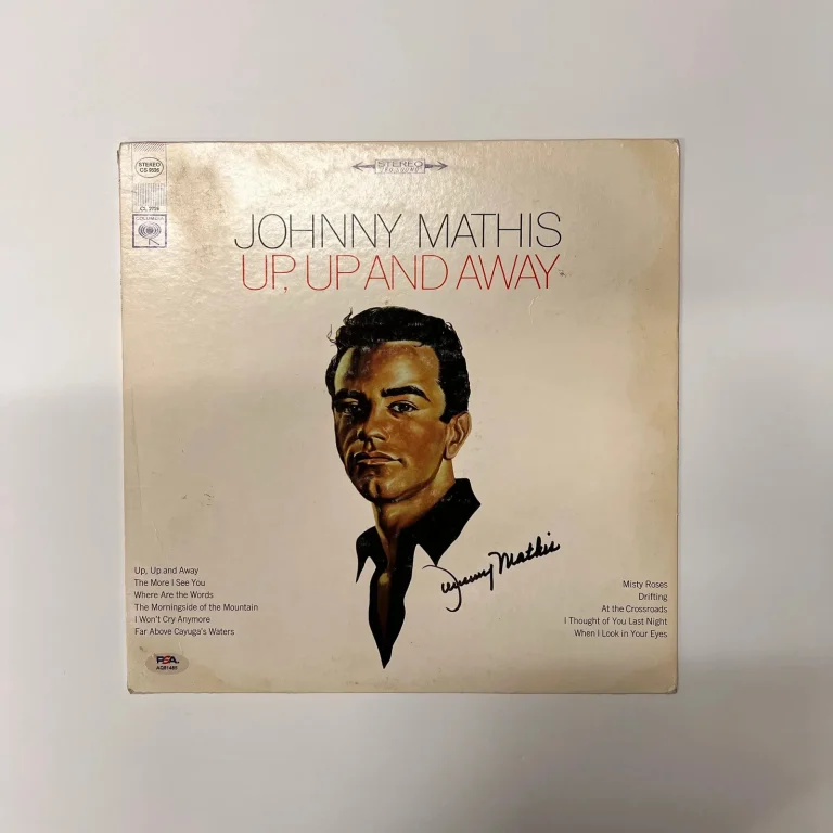 Johnny Mathis Signed Up, Up and Away Vinyl Album PSA