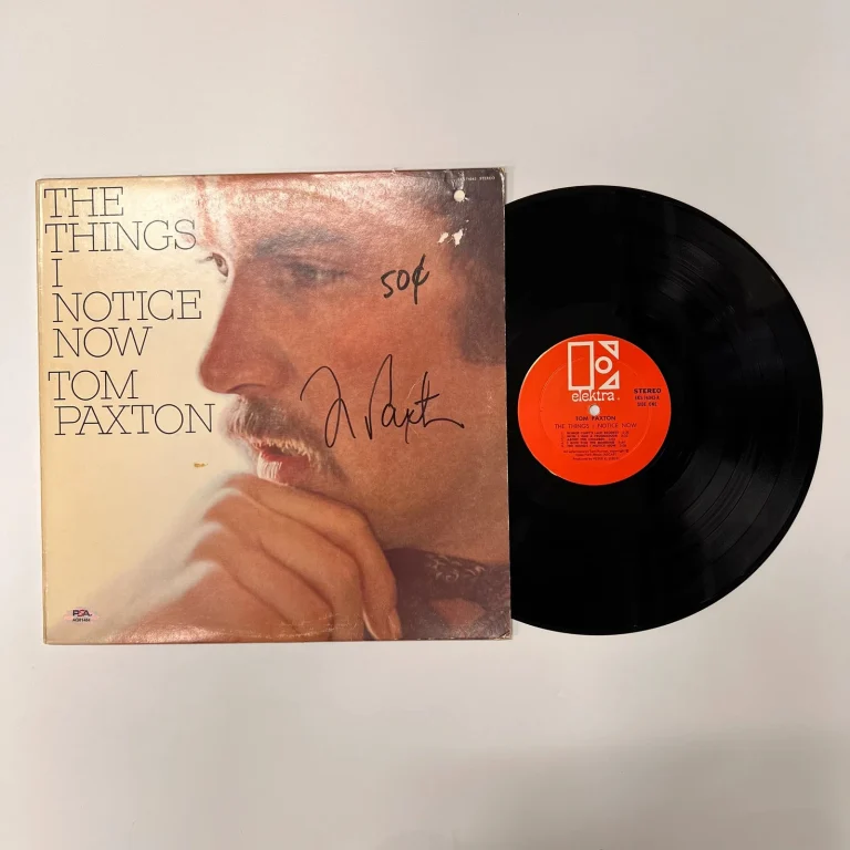 Tom Paxton Signed The Things I Notice Now Vinyl Album PSA