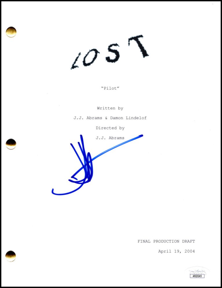 JJ Abrams Signed Autograph Lost Full Pilot Script Screenplay w/ JSA COA