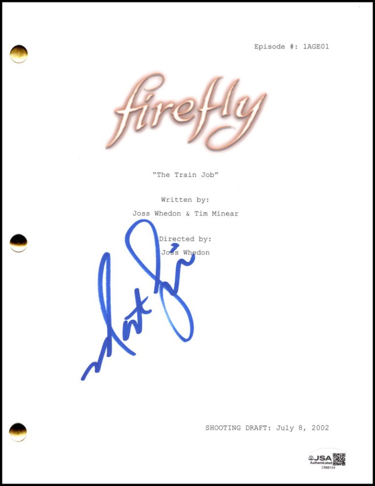 Nathan Fillion Signed Autograph Firefly Pilot Script - Mal Reynolds w/ JSA COA