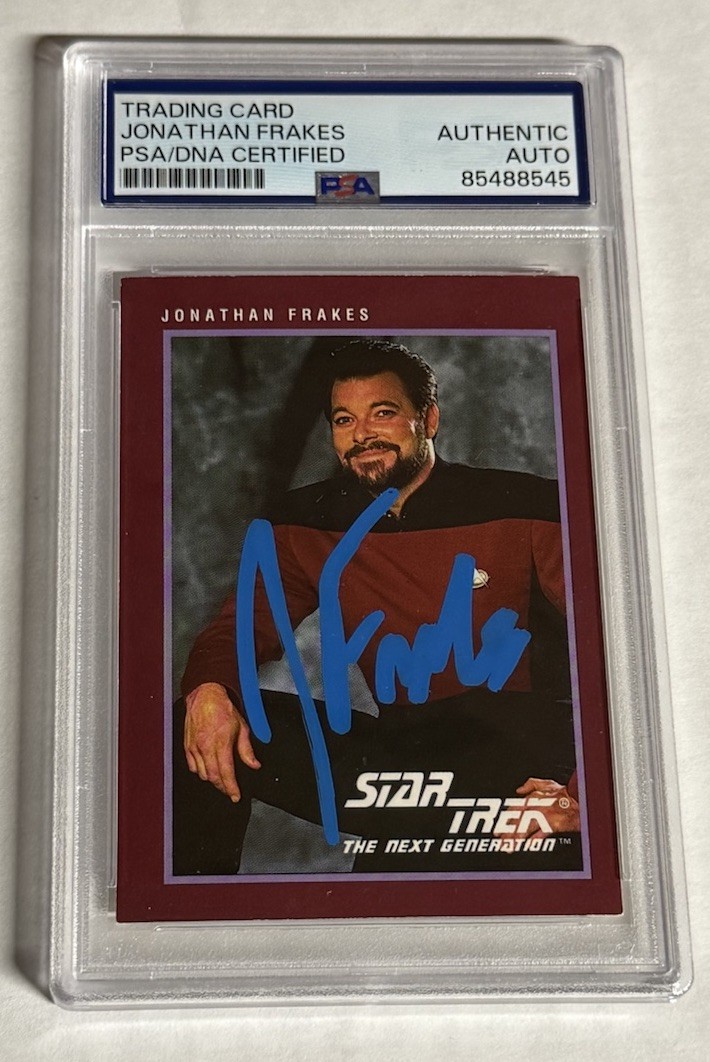 JONATHAN FRAKES Signed Card Auto 25th Anniversary Series 1 Riker STAR TREK PSA