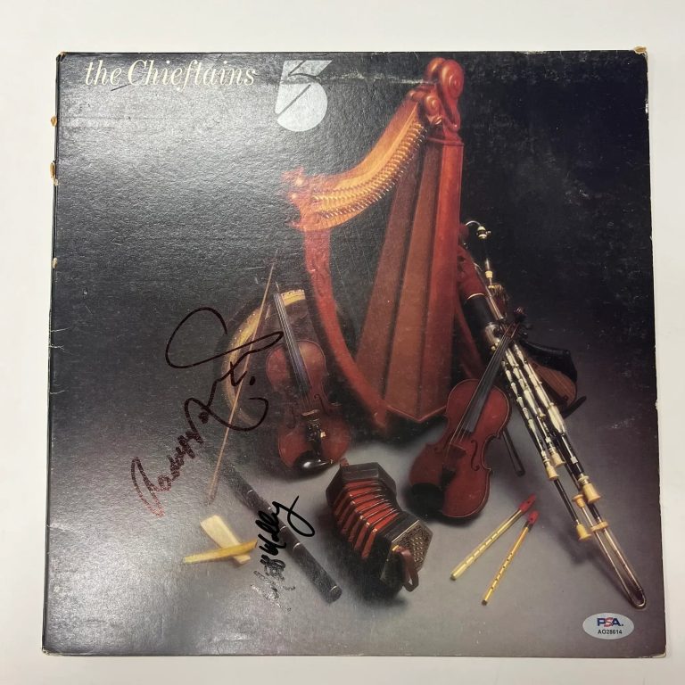 Matt Molloy and Paddy Moloney Signed The Chieftains 5 Vinyl Album PSA Auto