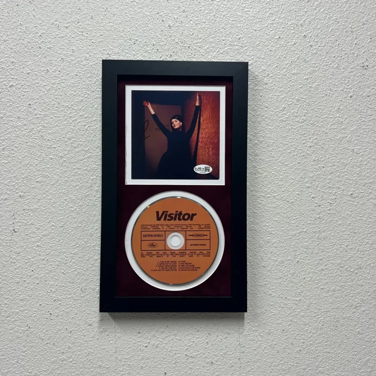 Sienna Spiro Signed Visitor Framed Display CD Insert JSA Autographed