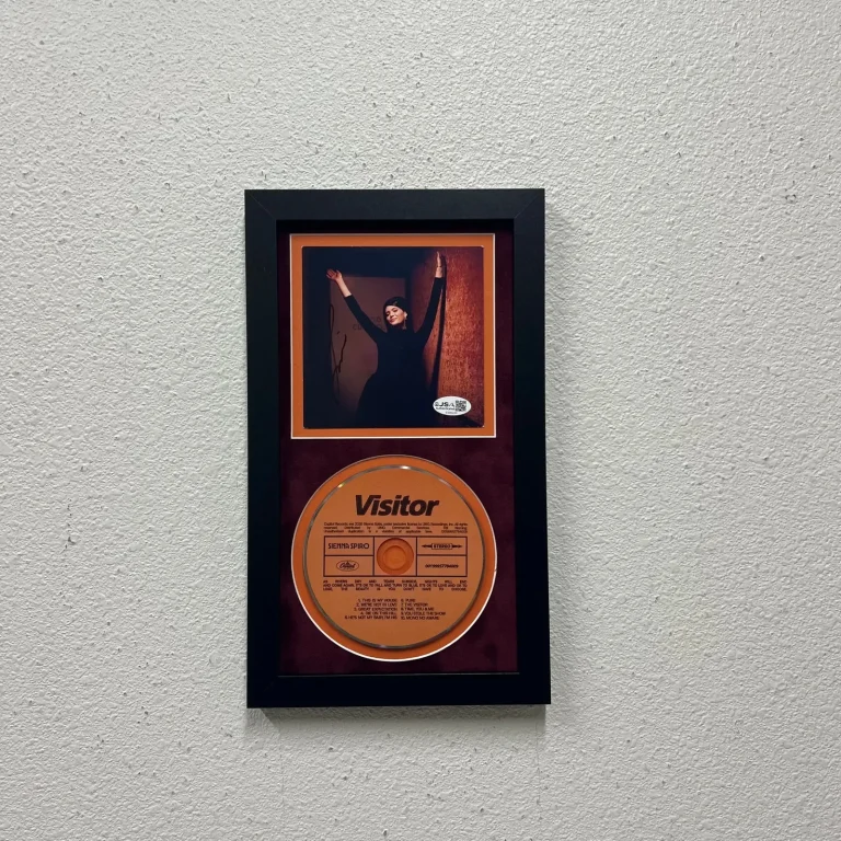 Sienna Spiro Signed Visitor Framed Display CD Insert JSA Autographed