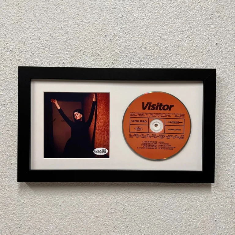 Sienna Spiro Signed Visitor Framed Display CD Insert JSA Autographed