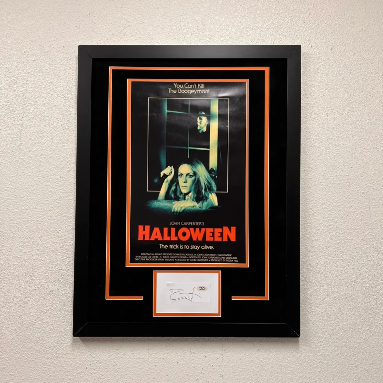 Jamie Lee Curtis Signed Framed Movie Poster Halloween PSA Autographed