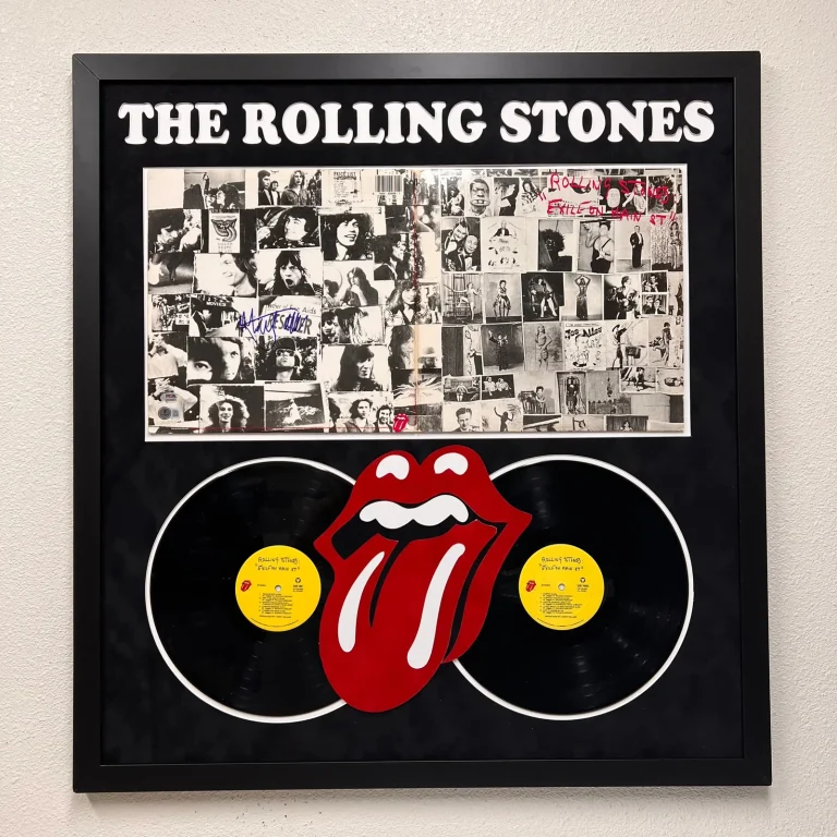 Mick Jagger Signed Exile on Main St Display Framed Vinyl PSA Autographed