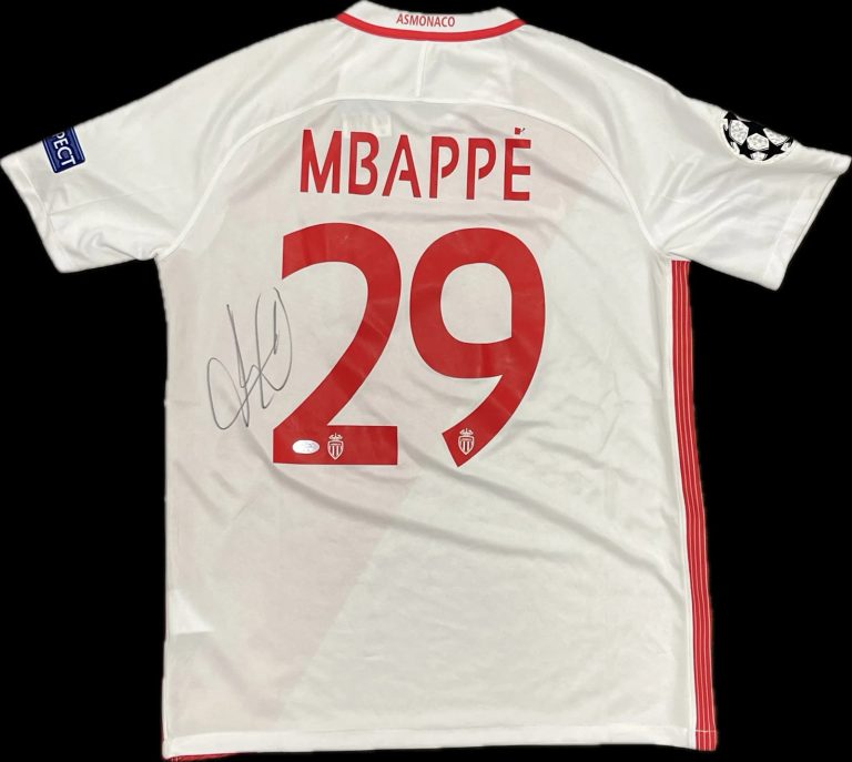 Kylian Mbappe Signed Jersey PSA AS Monaco Autographed