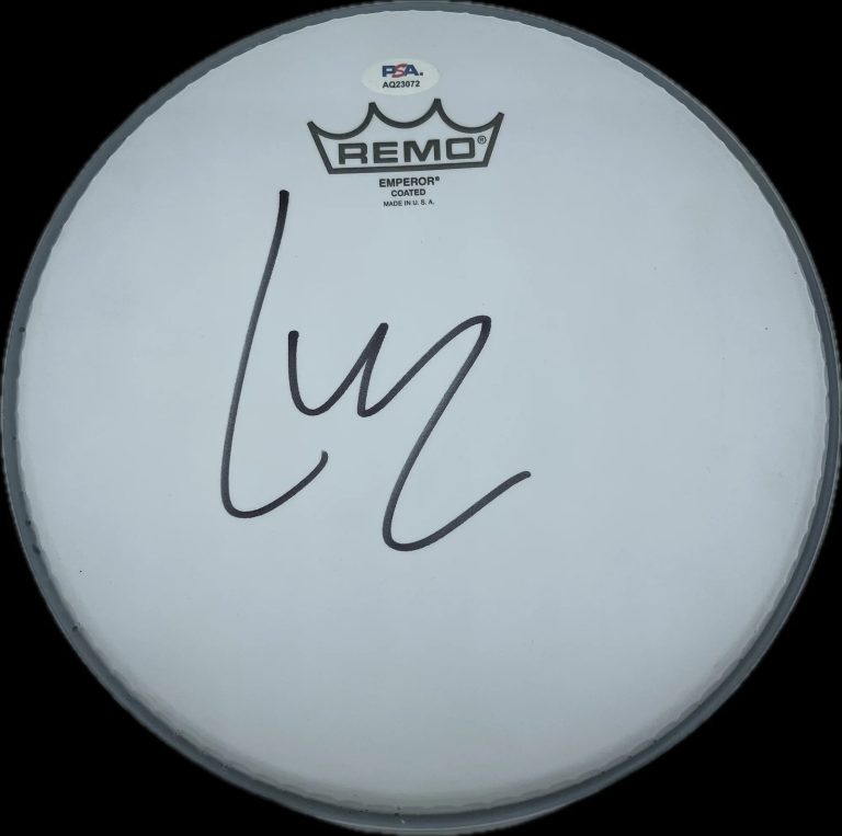 Lars Ulrich Signed Drumhead PSA Autographed Metallica