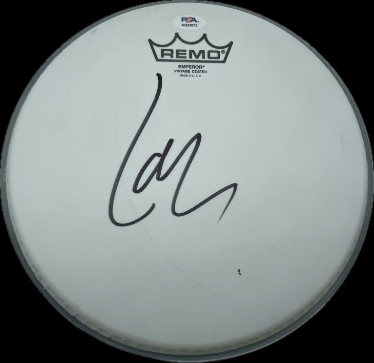 Lars Ulrich Signed Drumhead PSA Autographed Metallica