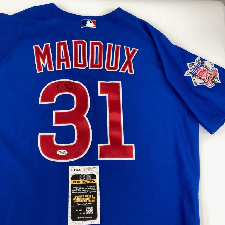 Greg Maddux 2004 Signed Chicago Cubs Game Issued Russell Jersey JSA COA