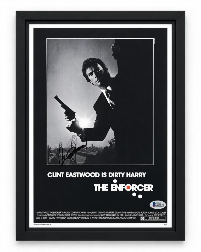 Clint Eastwood Signed 11x17 The Enforcer Framed Movie Poster BAS Auth