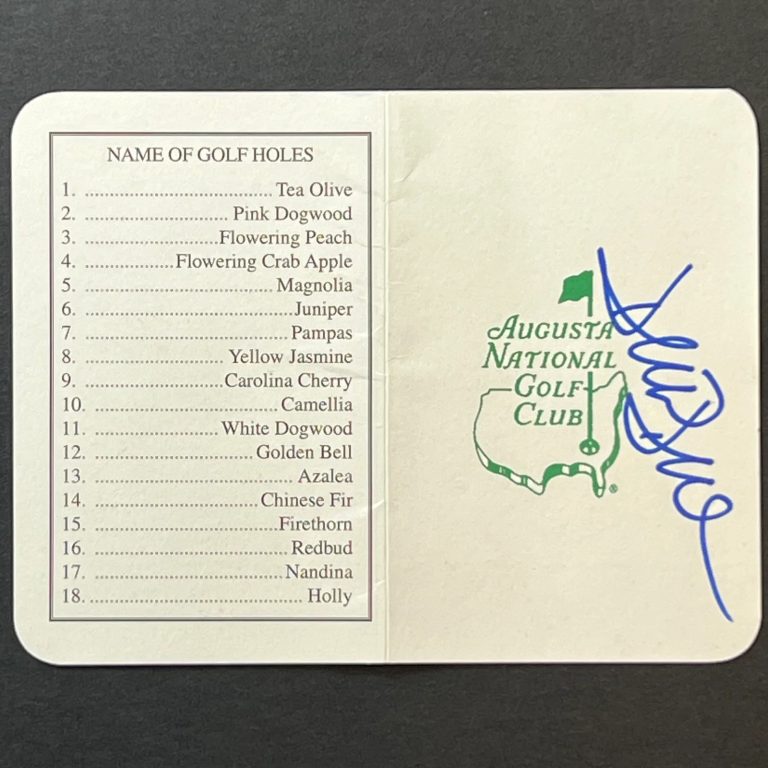 David Duval Signed Golf Scorecard PSA Autographed