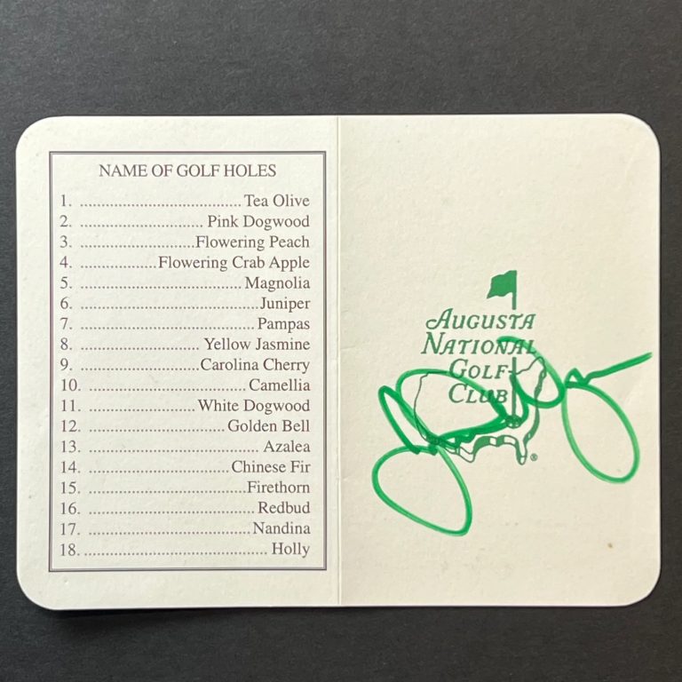 Johnson Wagner Signed Golf Scorecard PSA Autographed