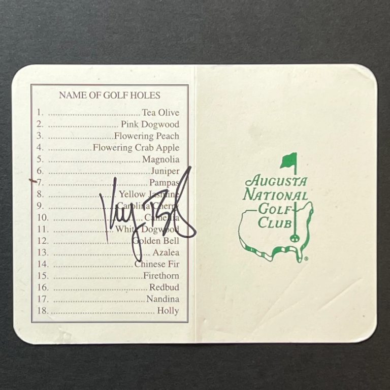 Keegan Bradley Signed Golf Scorecard PSA Autographed