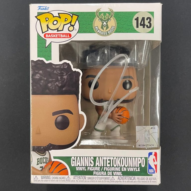 Giannis Antetokounmpo Signed Basketball Funko Pop! #143 PSA Autographed