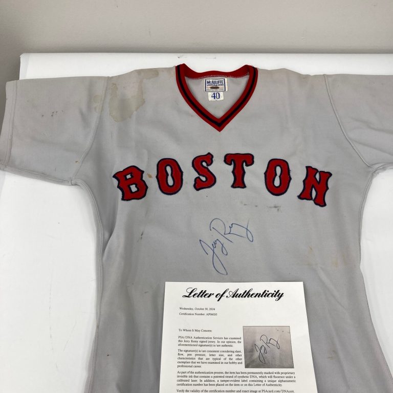 Jerry Remy Signed 1977 Boston Red Sox Game Used Jersey PSA DNA & Beckett COA