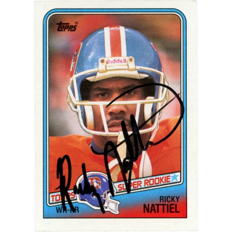 Ricky Nattiel Autographed/Signed Denver Broncos Trading Card Beckett 58356