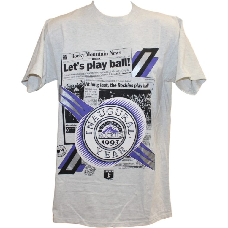 Colorado Rockies 1993 Inaugrual Year Grey Shirt Size M 58367