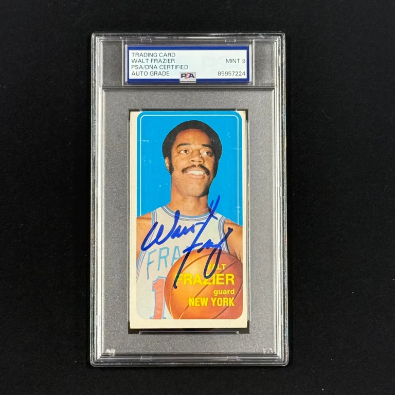 1970 Topps #120 Walt Frazier Signed Card Auto PSA 9 Slabbed Knicks