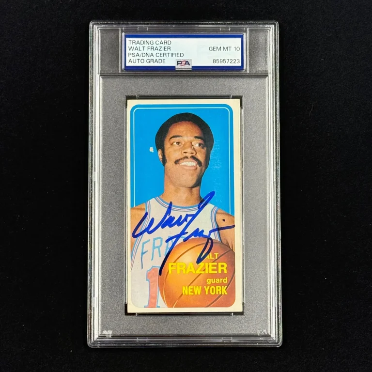 1970 Topps #120 Walt Frazier Signed Card Auto 10 PSA Slabbed Knicks