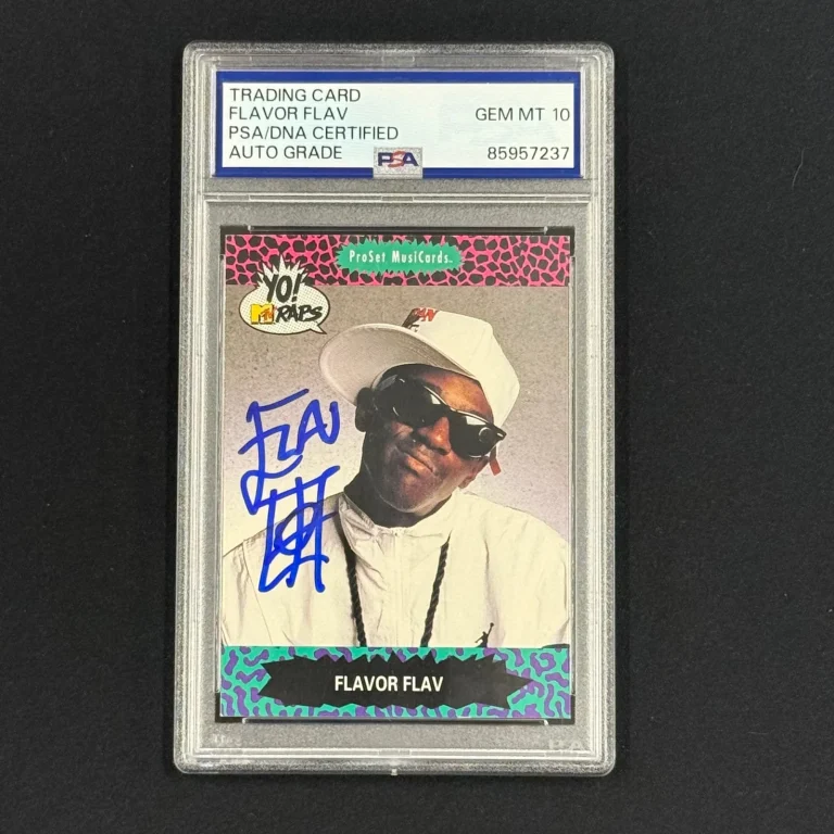 1991 Pro Set Flavor Flav #36 Signed Card Auto 10 PSA Slabbed