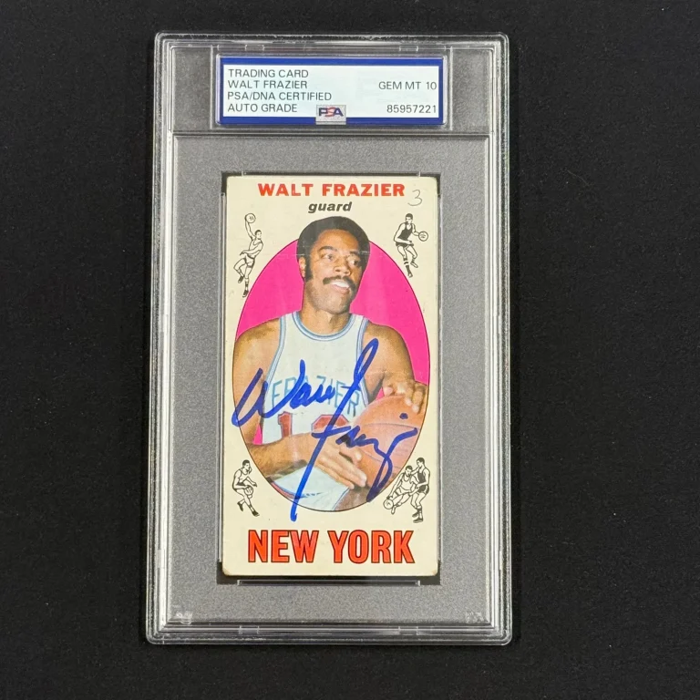 1969 Topps #98 Walt Frazier  Signed Card Auto 10 PSA Slabbed Knicks